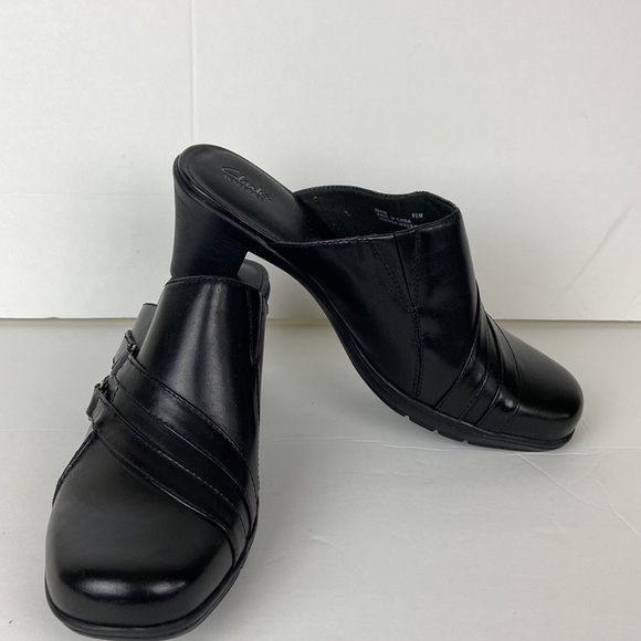 Clarks Bendable Leather Upper Mules - Picture 2 of 11